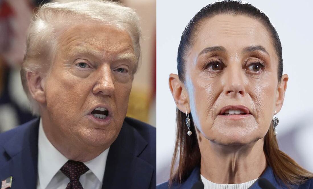 Donald Trump, presidente de Estados Unidos y Claudia Sheinbaum, presidenta de México. Foto: AP/EFE
