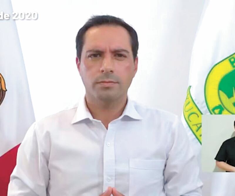 El gobernador Mauricio Vila Dosal anunció los apoyos para quienes más lo necesitan y llamó a donar, a través de la plataforma digital Yucatán Solidario. Foto: Especial