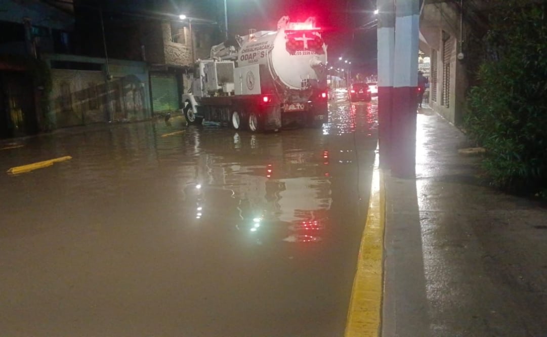 Lluvia del domingo produce afectaciones en Chimalhuacán y Chicoloapan. Foto: especial