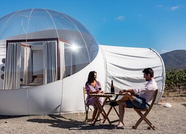 Un hotel burbuja y otros lugares para dormir en Valle de Guadalupe
