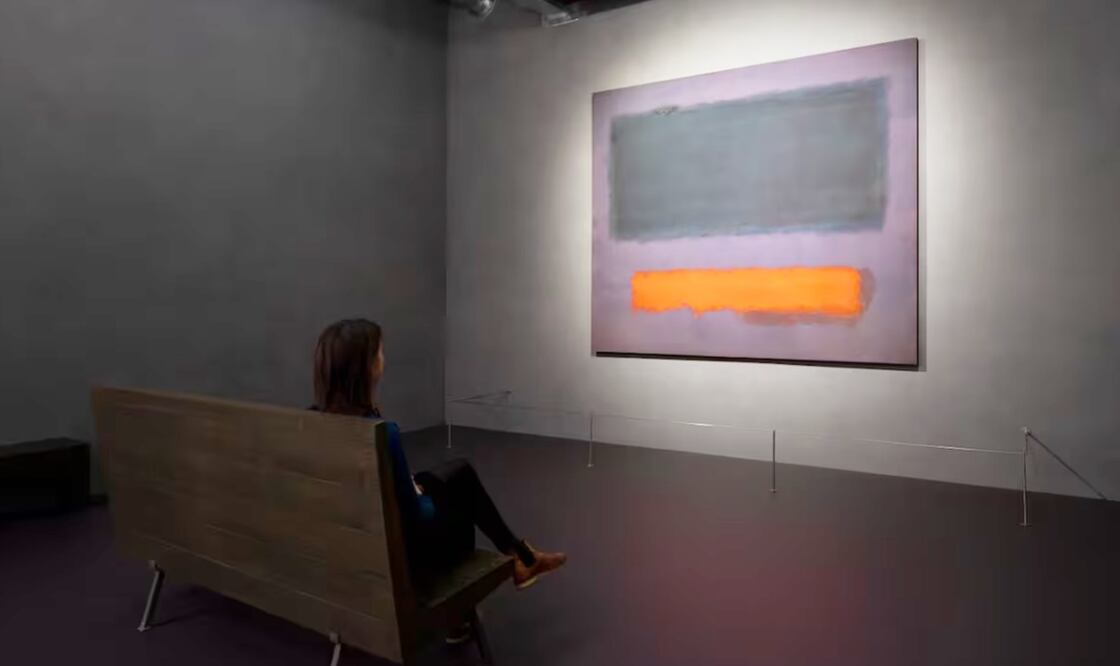 "Grey, Orange on Maroon, No. 8", una pintura de Mark Rothko, exhibida en el Museo Boijmans, en Roterdam.
Foto: Museum Boijmans Van Beuningen