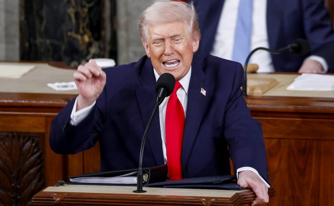 Presidente estadounidense Donald Trump. (24/02/2026) Foto: EFE
