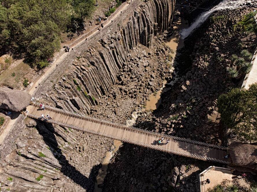Los Prismas Basálticos son una de las maravillas naturales del estado de Hidalgo Foto: Istock