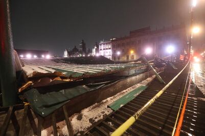 Granizada derrumba techumbre que resguardaba Templo Mayor