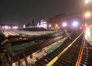 Granizada derrumba techumbre que resguardaba Templo Mayor