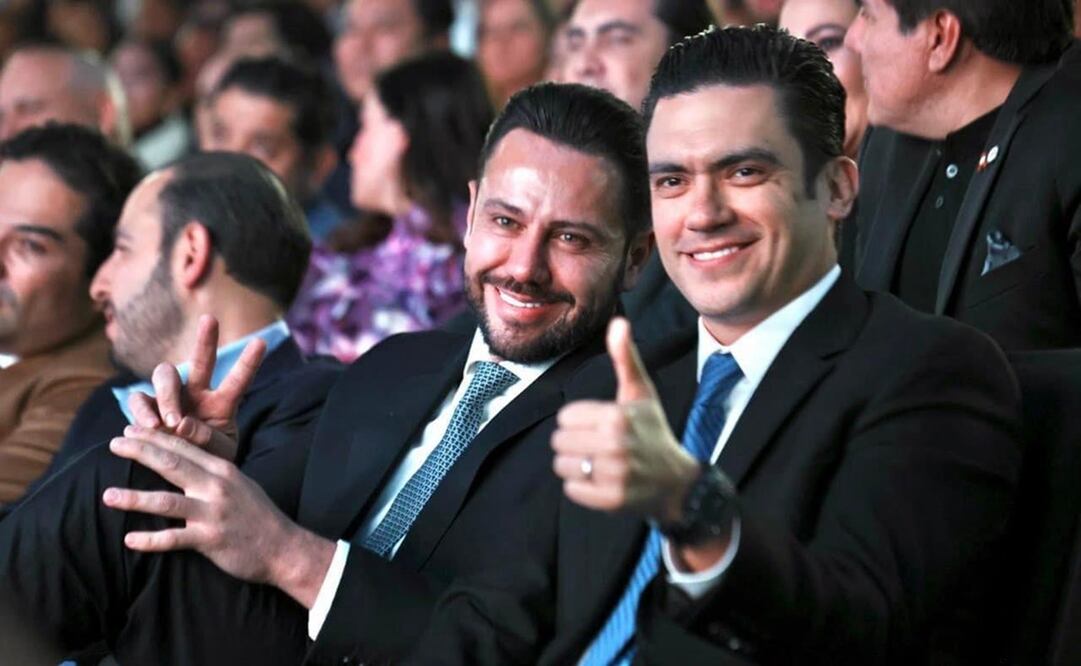 Anuar Azar, diputado federal por Acción Nacional y Jorge Romero, coordinador del PAN en San Lázaro. Foto: Especial