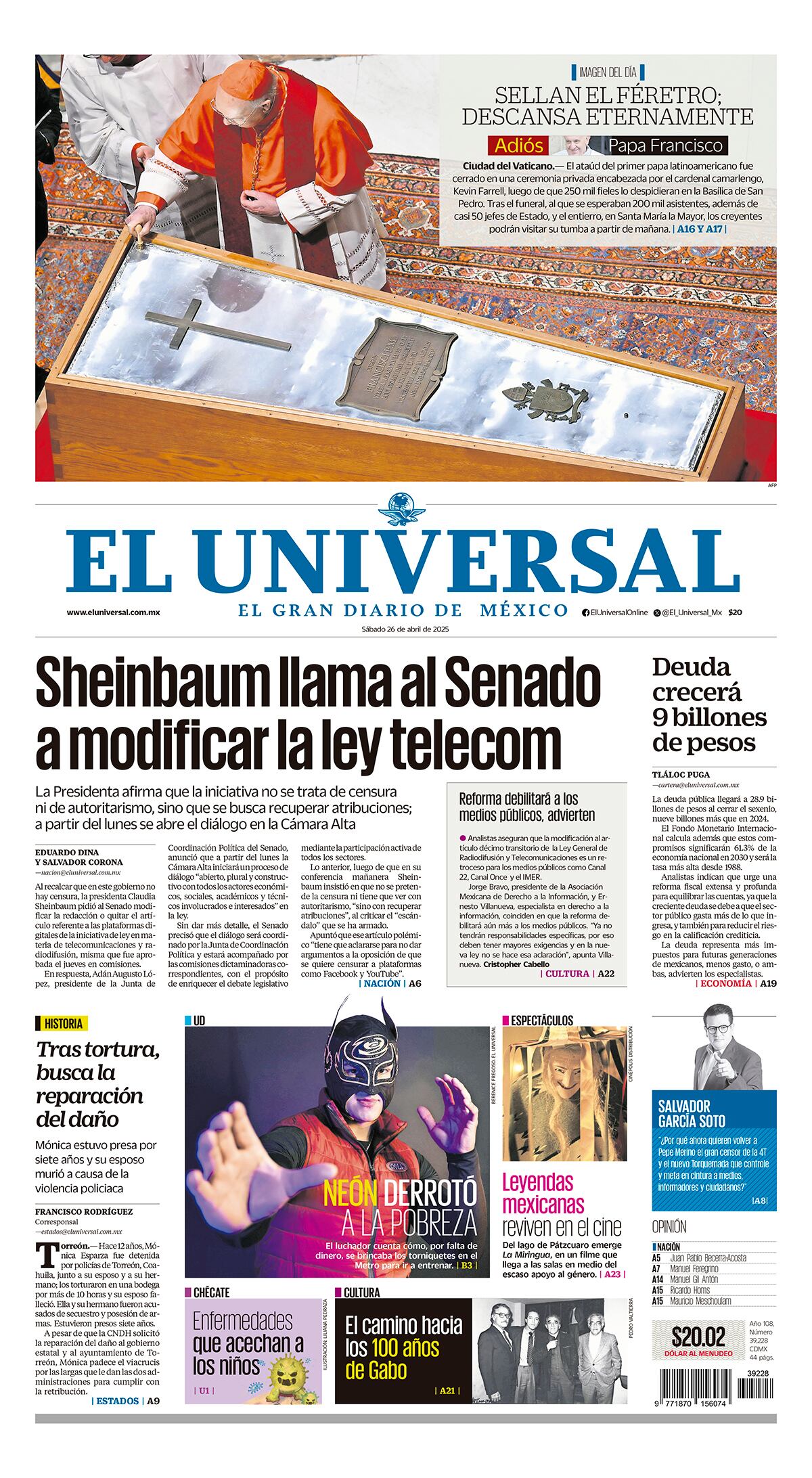 Portada impresa