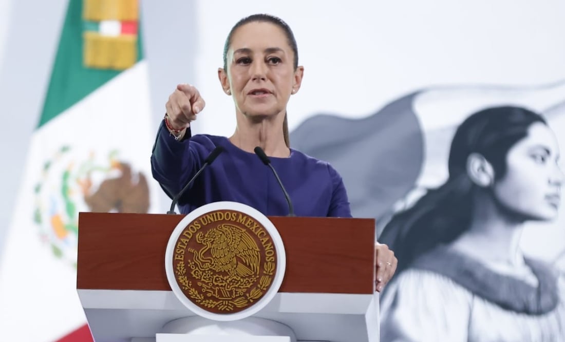 Ciudad de México 7 mayo 2025 Conferencia del pueblo encabezada por la presidenta, Claudia Sheinbaum Pardo en el salón de tesorería de palacio nacional. Foto: Fernanda Rojas/EL U NIVERSAL