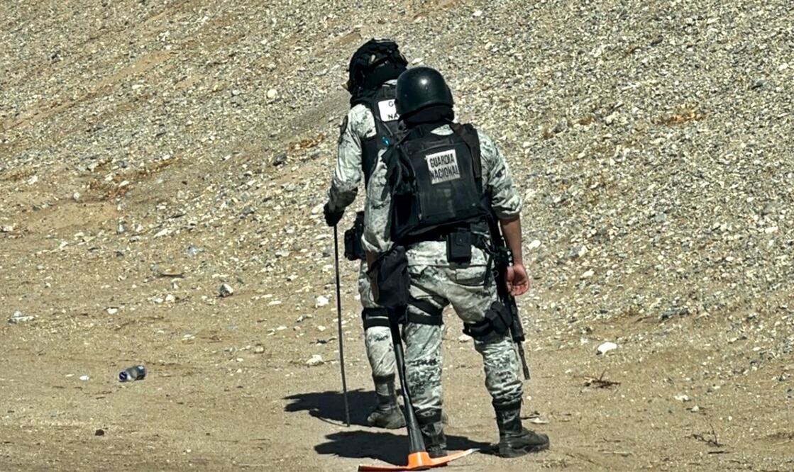 Elementos de la Guardia Nacional llevaron a cabo este martes 11 de febrero de 2025, una serie de operativos para buscar túneles a lo largo de la frontera en Ciudad Juárez, Chihuahua. Foto: Paola Gamboa / EL UNIVERSAL