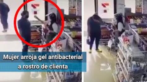 Trabajadora confunde termómetro y lanza gel antibacterial al rostro de clienta