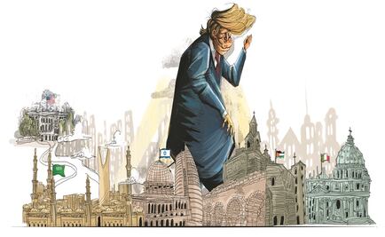 Trump plunges into the world