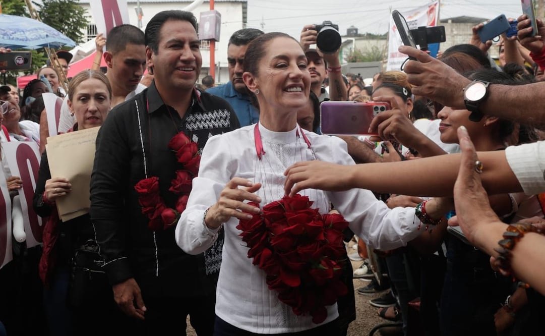 Aspirante a la presidencia, Claudia Sheinbaum en su gira de precampaña. Foto: Gabriel Pano/EL UNIVERSAL