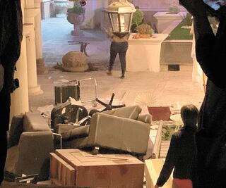 Evalúan daños en Tribunal tras marcha feminista