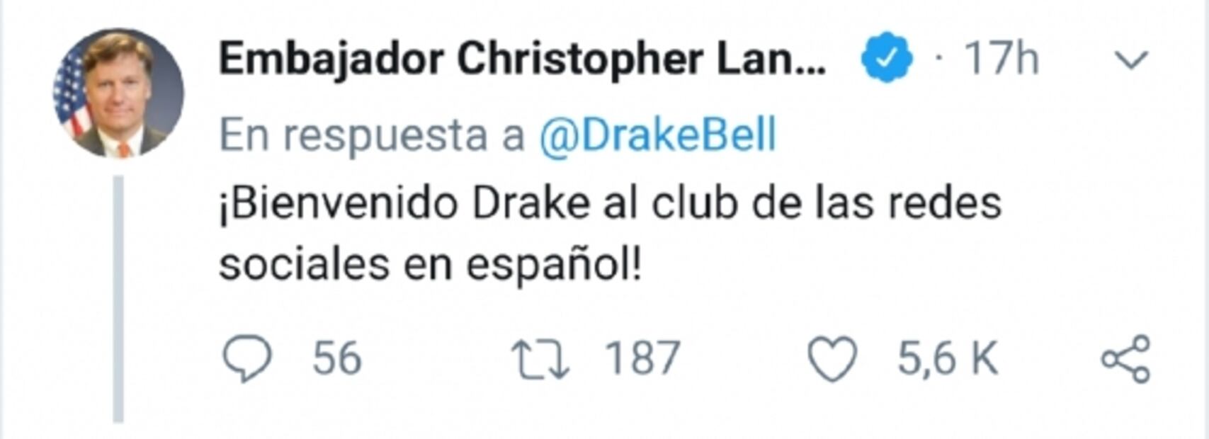 Drake Bell se entrega al español en Twitter y le responden con memes