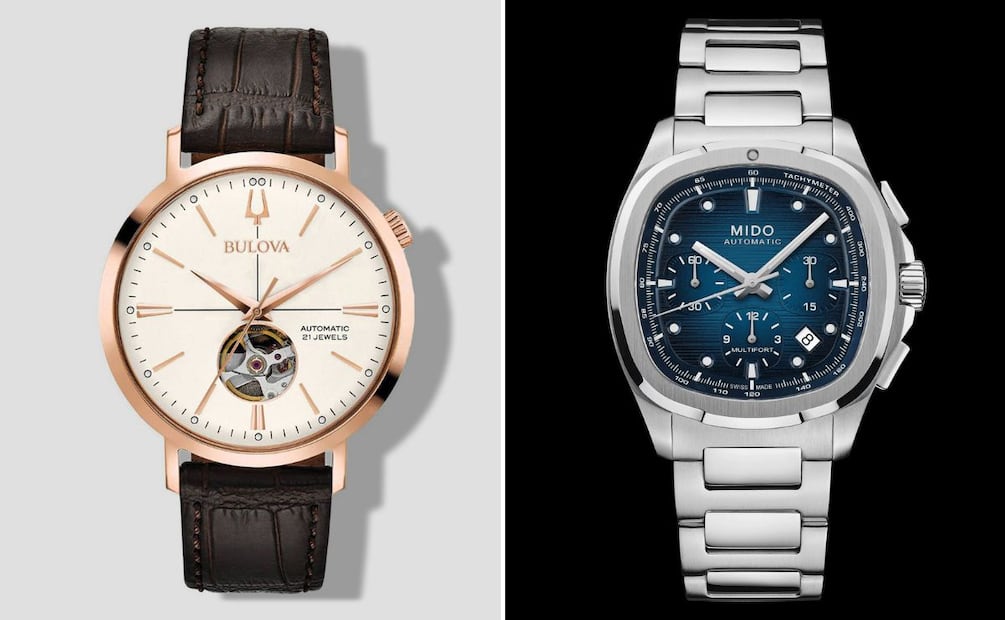Reloj Bulova (Izq.) y reloj Mido (Der.). Foto: Especial