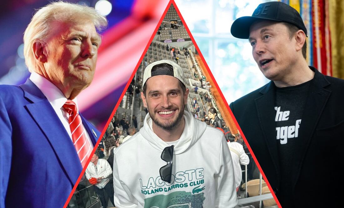 Adrián Marcelo reacciona a la pelea entre Donald Trump y Elon Musk. Foto: Facebook @realDonaldTrump / X @adrianm10 / EFE