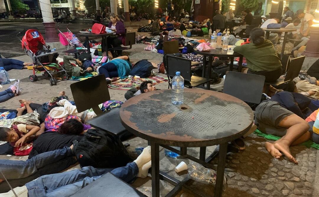 Caravana migrante descansa en Huixtla, Chiapas. Foto: Archivo/ María de Jesús Peters