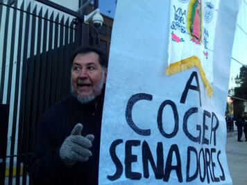 Fernández Noroña se planta en el Senado contra ley de Seguridad