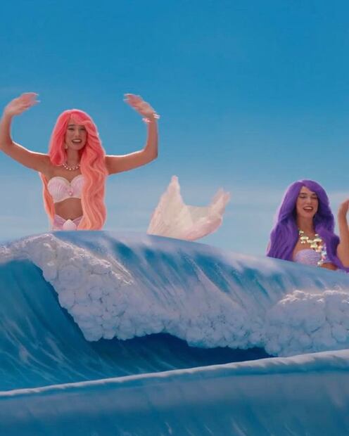 Barbie, la película: descubre las 3 versiones de la Barbie Sirena interpretada por Dua Lipa. Fuente Instagram @dualipaentertainment