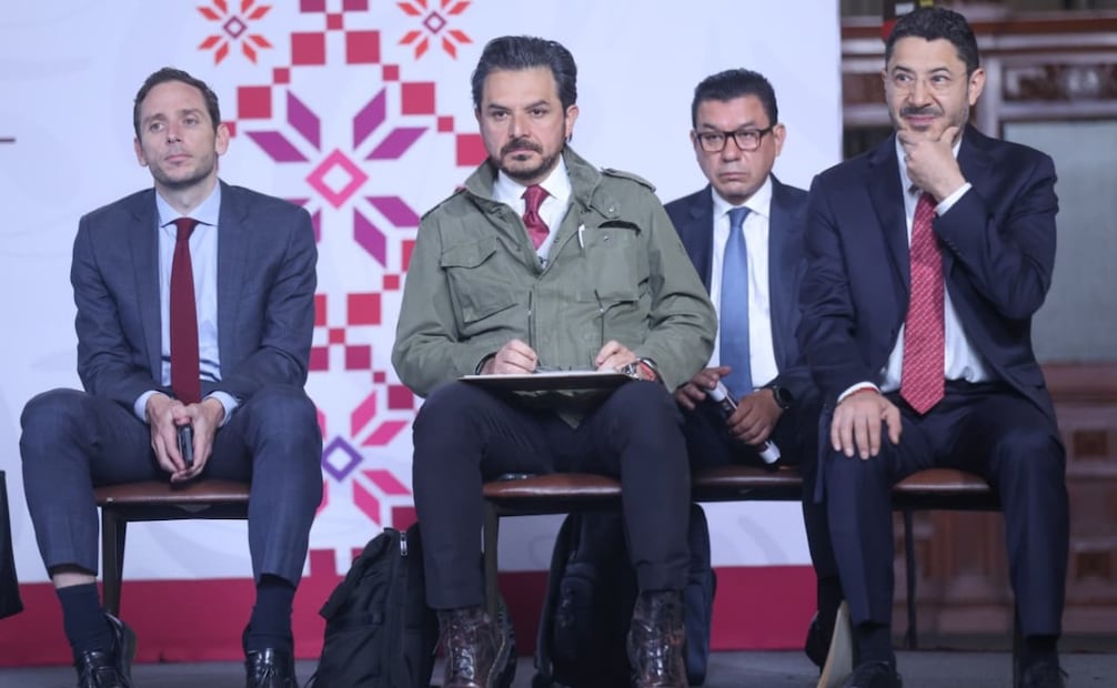 El Gabinete de Salud en la “Mañanera del Pueblo” del 25 de agosto de 2026 en Palacio Nacional. Foto: Luis Camacho/ EL UNIVERSAL