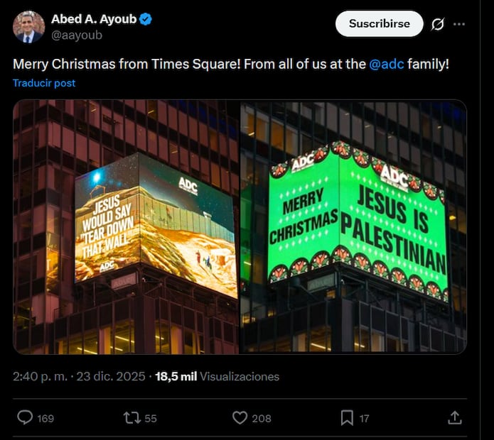 Adeb Ayoub, director ejecutivo nacional del ADC a través de su cuenta oficial de X. Foto: captura de pantalla
