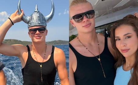 Haaland celebra sus 26 años al estilo vikingo; las fotos con su novia y un yate de lujo se vuelven virales