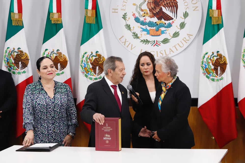 Porfirio Muñoz Ledo, presidente de la mesa directiva en la Cámara de Diputados, recibe el Primer Informe de Gobierno de AMLO / Berenice Fregoso. EL UNIVERSAL