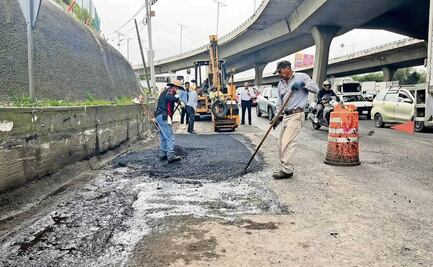 Inicia fresado en Periférico frente a plaza Arco Norte 