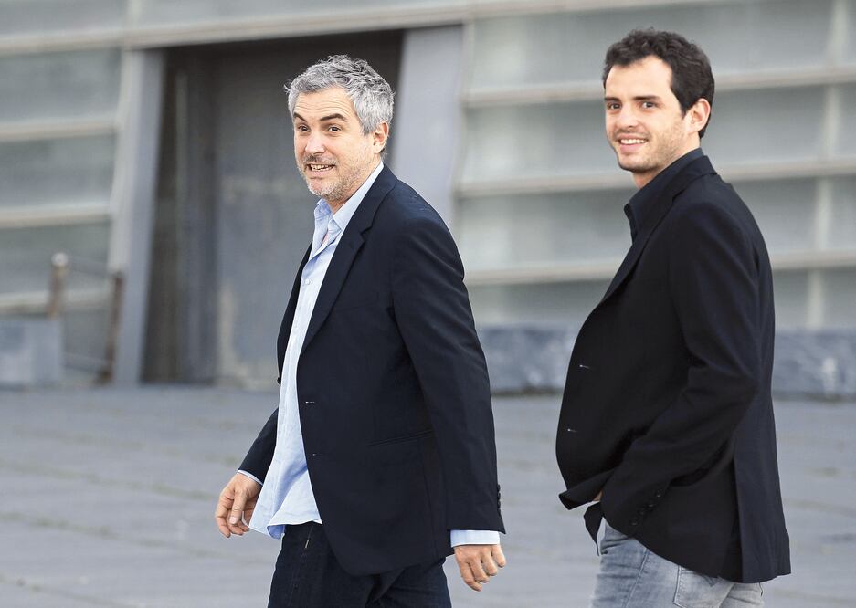Los Cuarón, Alfonso y Jonás, estuvieron en Londres para el estreno de 'Desierto' (JUAN HERRERO. EFE)