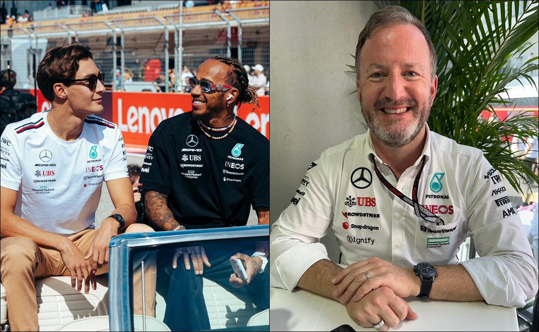 George Russell asume ‘una posición senior’ en Mercedes luego de la salida de Lewis Hamilton / FOTO: @MercedesAMGF1 y Jorge García - EL UNIVERSAL