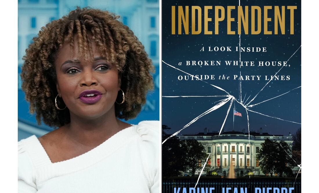 Karine Jean-Pierre anuncia su obra 'Independiente. Una mirada al interior de una Casa Blanca rota, más allá de las líneas partidistas'. Foto: AP