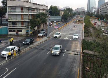 Realizan primeras adecuaciones viales en el doble túnel de Mixcoac