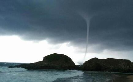 Captan tromba marina en costas de Oaxaca