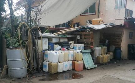 Desmantela GN centro clandestino para la venta ilegal de hidrocarburo en el Edomex