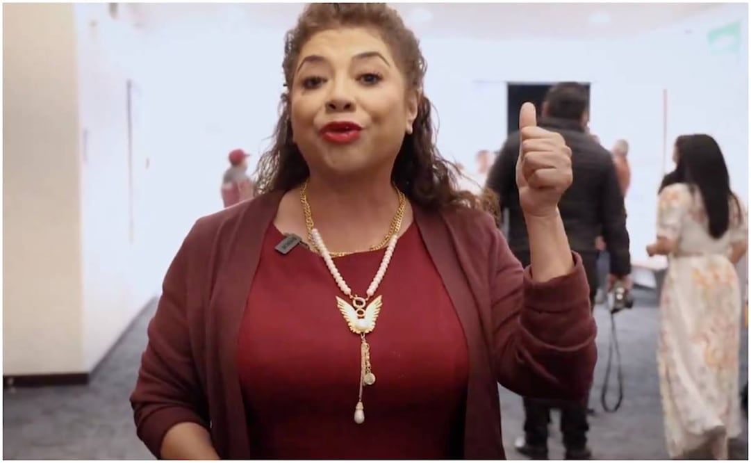 Jefa de gobierno electa, Clara Brugada, asiste al VII Congreso Nacional Extraordinario de Morena este 22 de septiembre del 2024. Foto: Captura de video