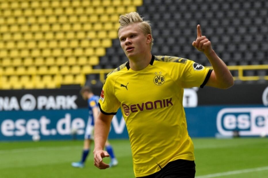 Erling Haaland convierte el primer gol en el regreso de la Bundesliga