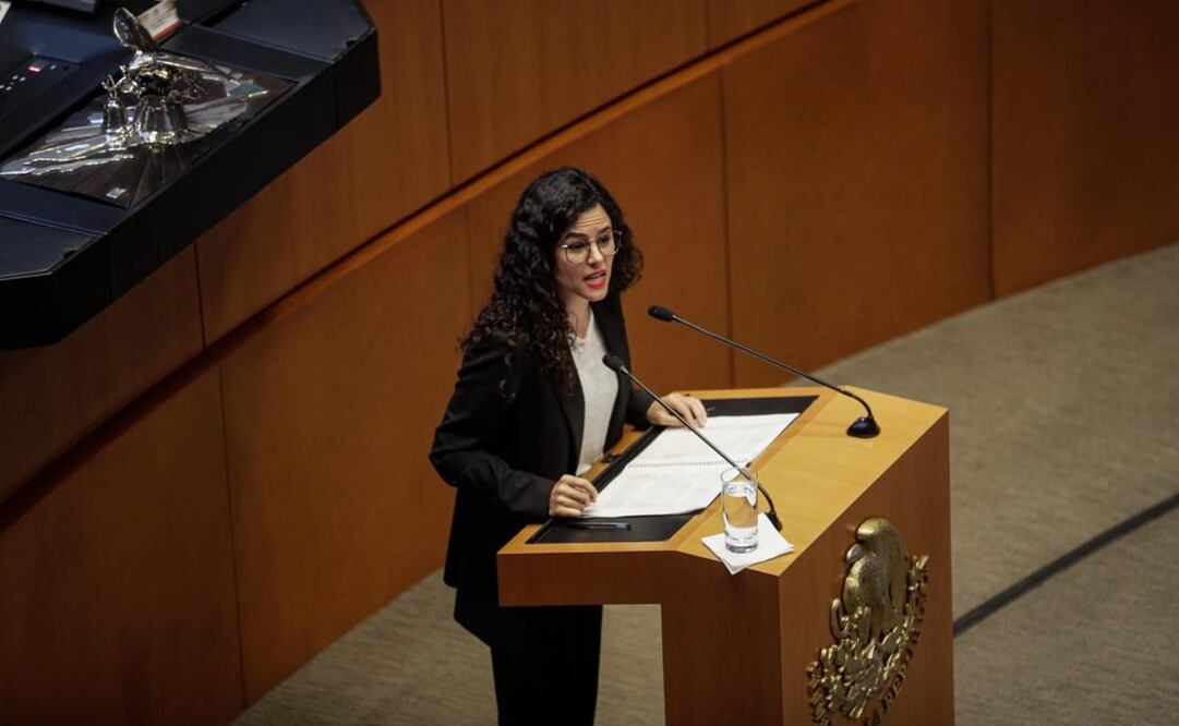 Secretaria de Gobernación Luisa María Alcalde en comparecencia frente al Senado de la República. Foto: Gabriel Pano/El Universal