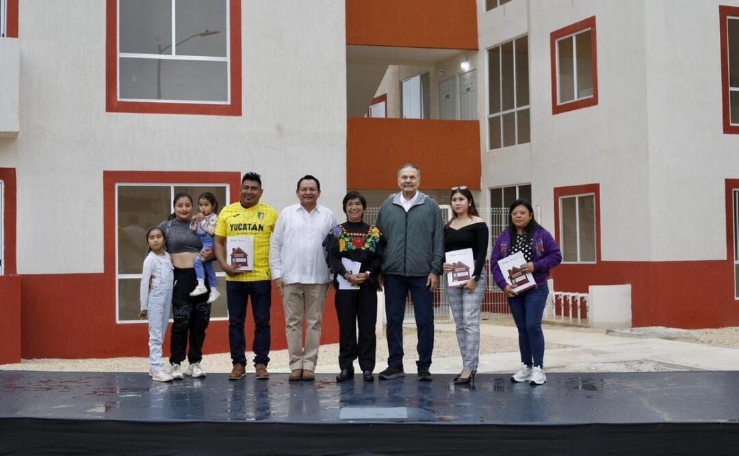 Entrega de primeras casas en Mérida como parte del programa Vivienda para el Bienestar en Yucatán (28/01/2026). Foto: Especial