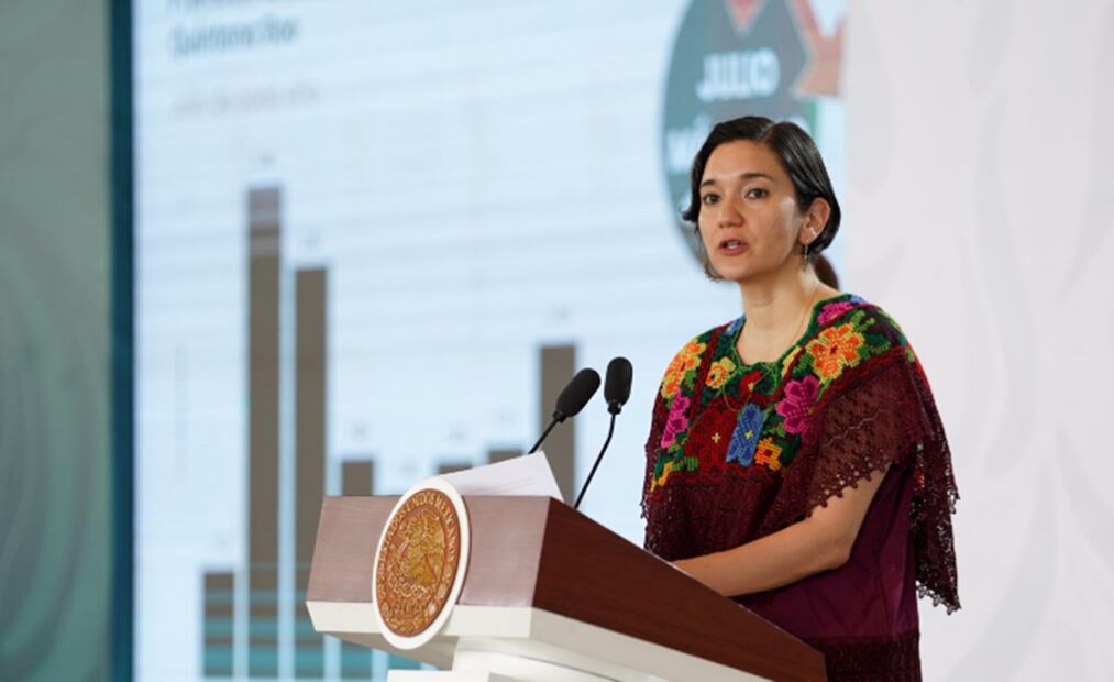 Marcela Figueroa, titular del Secretariado Ejecutivo del Sistema Nacional de Seguridad Pública (SESNSP), destacó que en Quintana Roo se registra una disminución del 61.3% en el promedio diario de homicidio doloso,  de julio del año pasado a julio de este año, mientras que Cancún ha logrado bajar este delito en 70.6%. Foto: especial