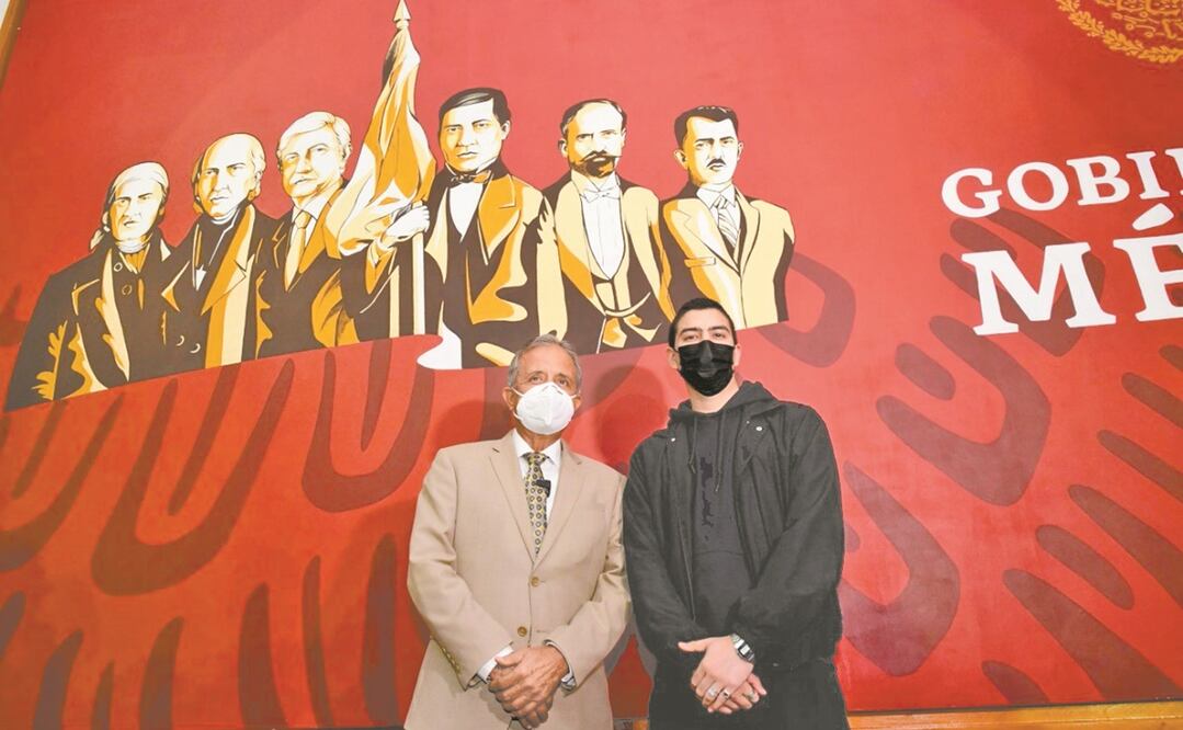 El edil Jesús Estrada (izq.) considera que la obra en el Palacio Municipal es un reconocimiento al Jefe del Ejecutivo. Foto: CORTESÍA