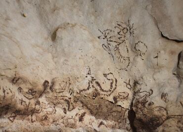 Hallan en Yucatán cueva con tesoro de pinturas rupestres