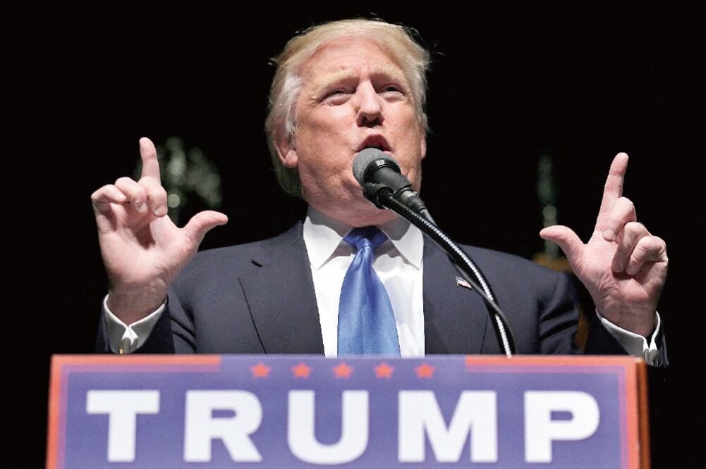 Donald Trump, virtual candidato republicano a la Casa Blanca, durante un acto de campaña en Hartford, Connecticut, el 15 de abril pasado (CHARLES KRUPA. AP)