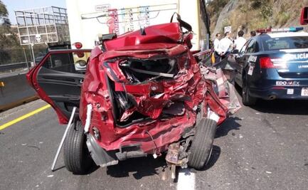 Choque múltiple en autopista La Venta-Chamapa deja 3 heridos