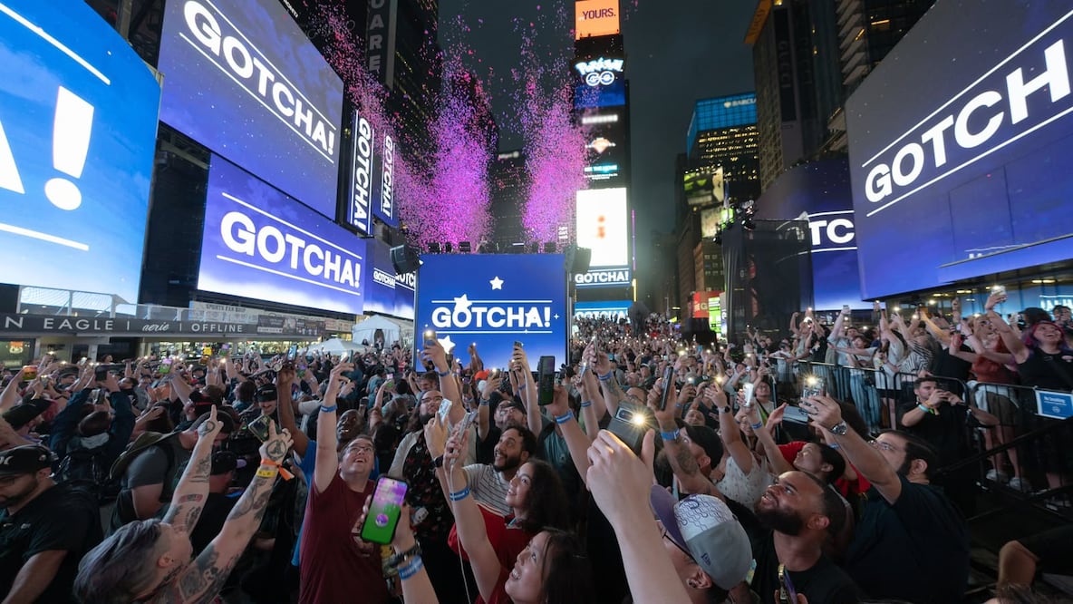 Jugadores de Pokémon Go tomaron las calles de Time Square. Foto: Pokémon Go