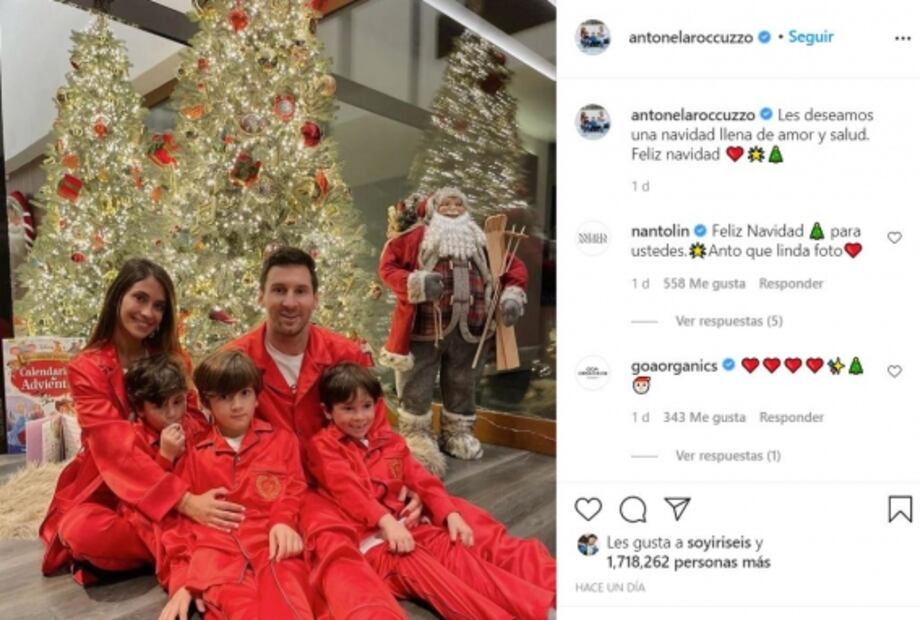 Así vivió Messi y su familia la Navidad y llegada de Santa Claus