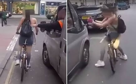 Video. La venganza de una ciclista acosada por un conductor