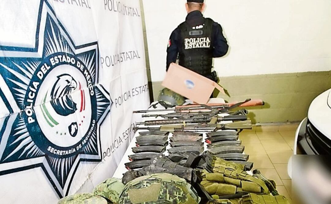 A la presunta célula delictiva le decomisaron un arsenal; fueron liberadas dos personas. Foto: Especial
