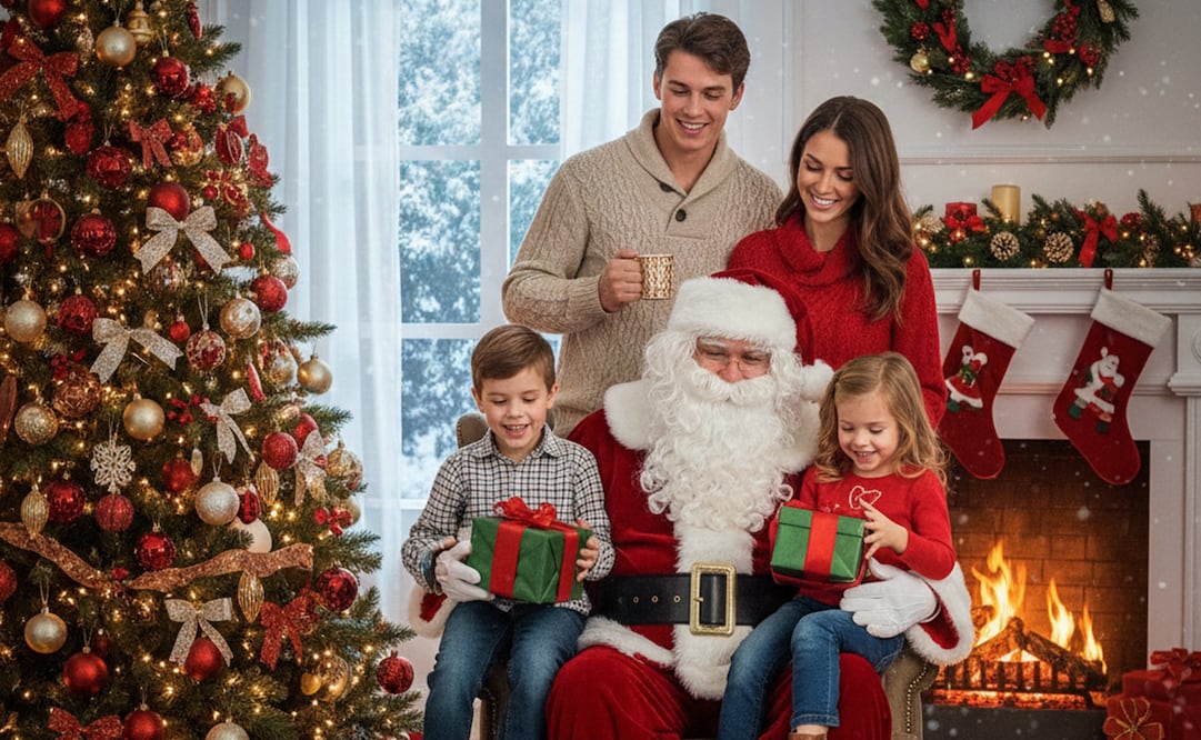 Foto navideña 2025. Foto: Creada con IA