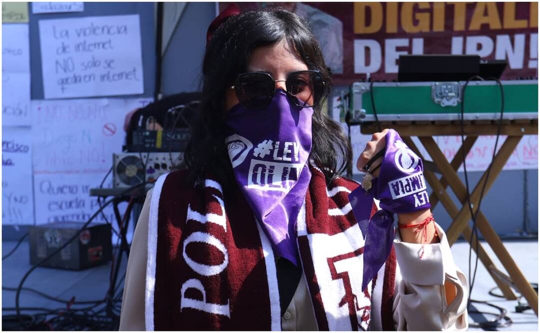 Este miércoles 4 de diciembre se reanudó la audiencia de Diego N, estudiante del IPN acusado de violencia digital por lo que colectivas se manifestaron afuera del reclusorio oriente en apoyo a las víctimas. Foto: Fernanda Rojas / EL UNIVERSAL