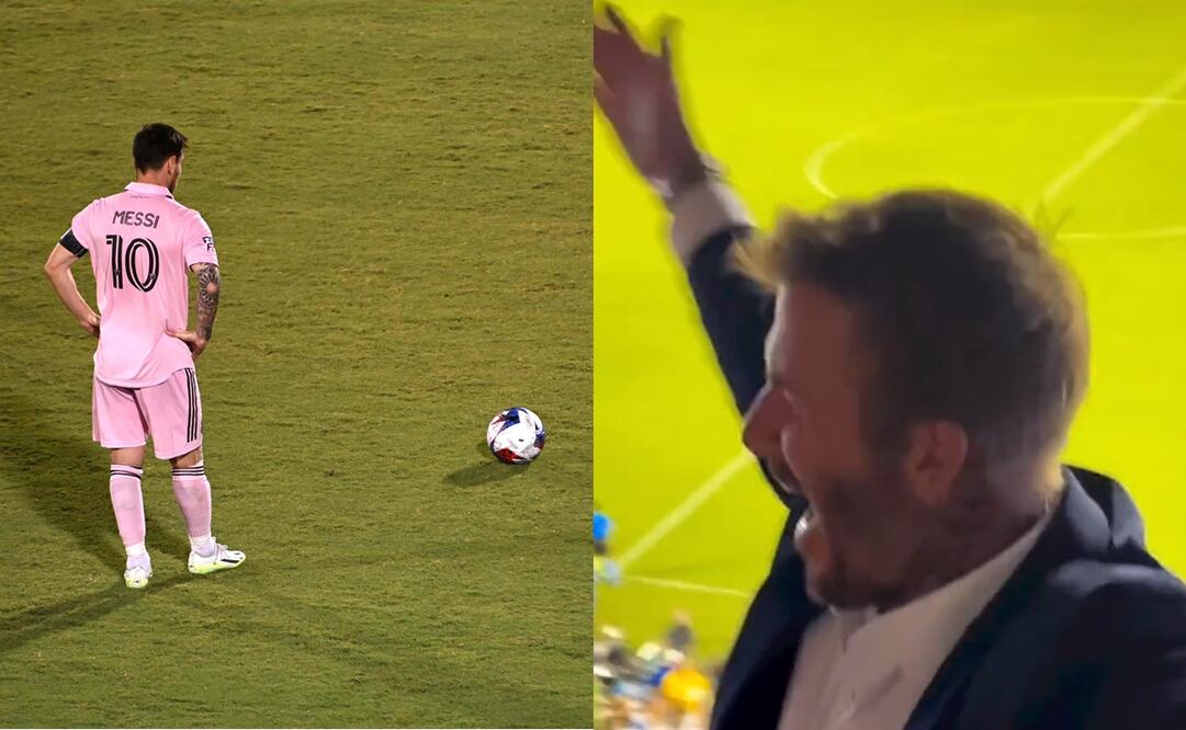 David Beckham festejó de manera eufórica el gol del empate de Lionel Messi / Foto: Especiales